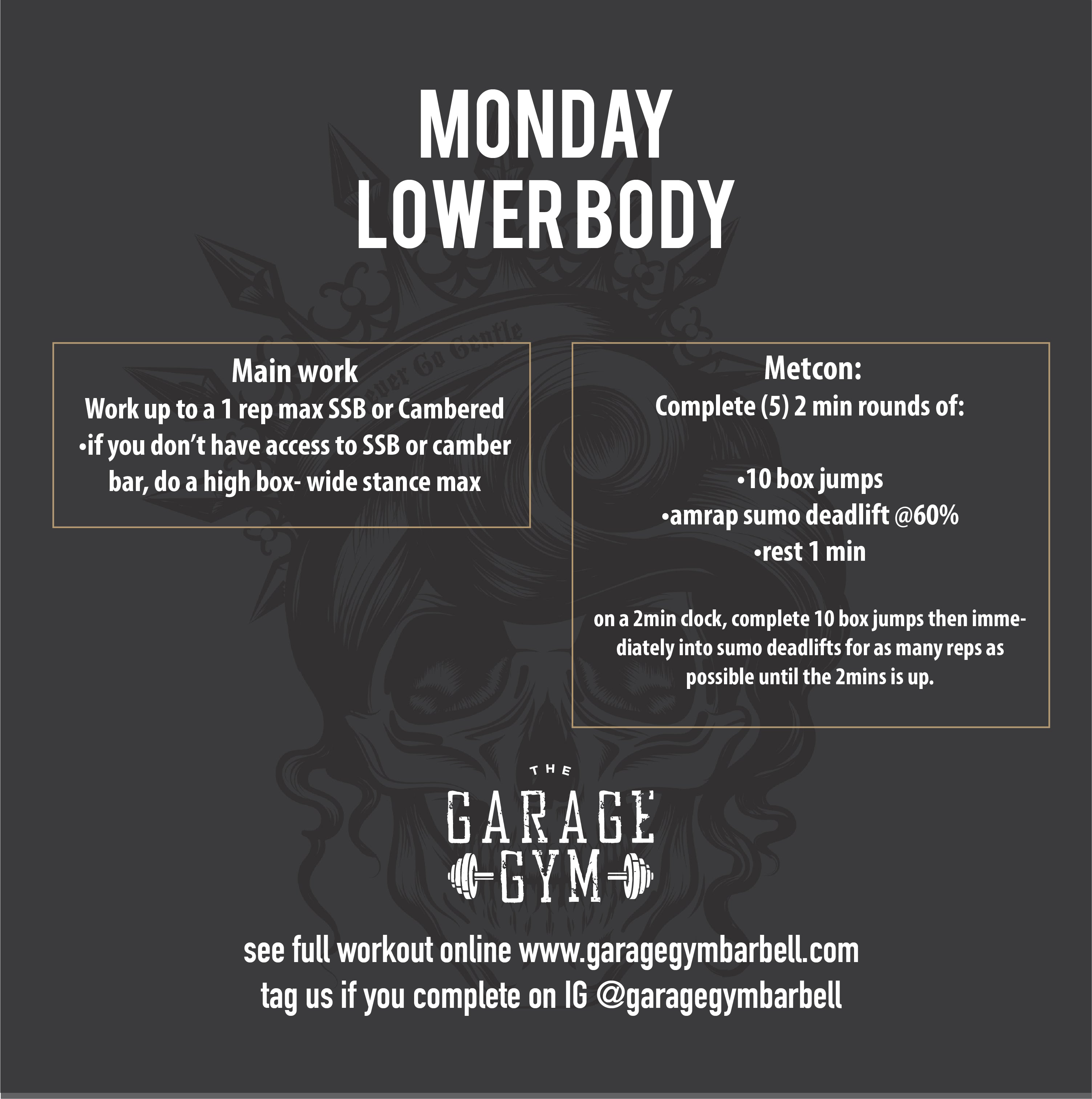 6-1-20 Max Effort lower body