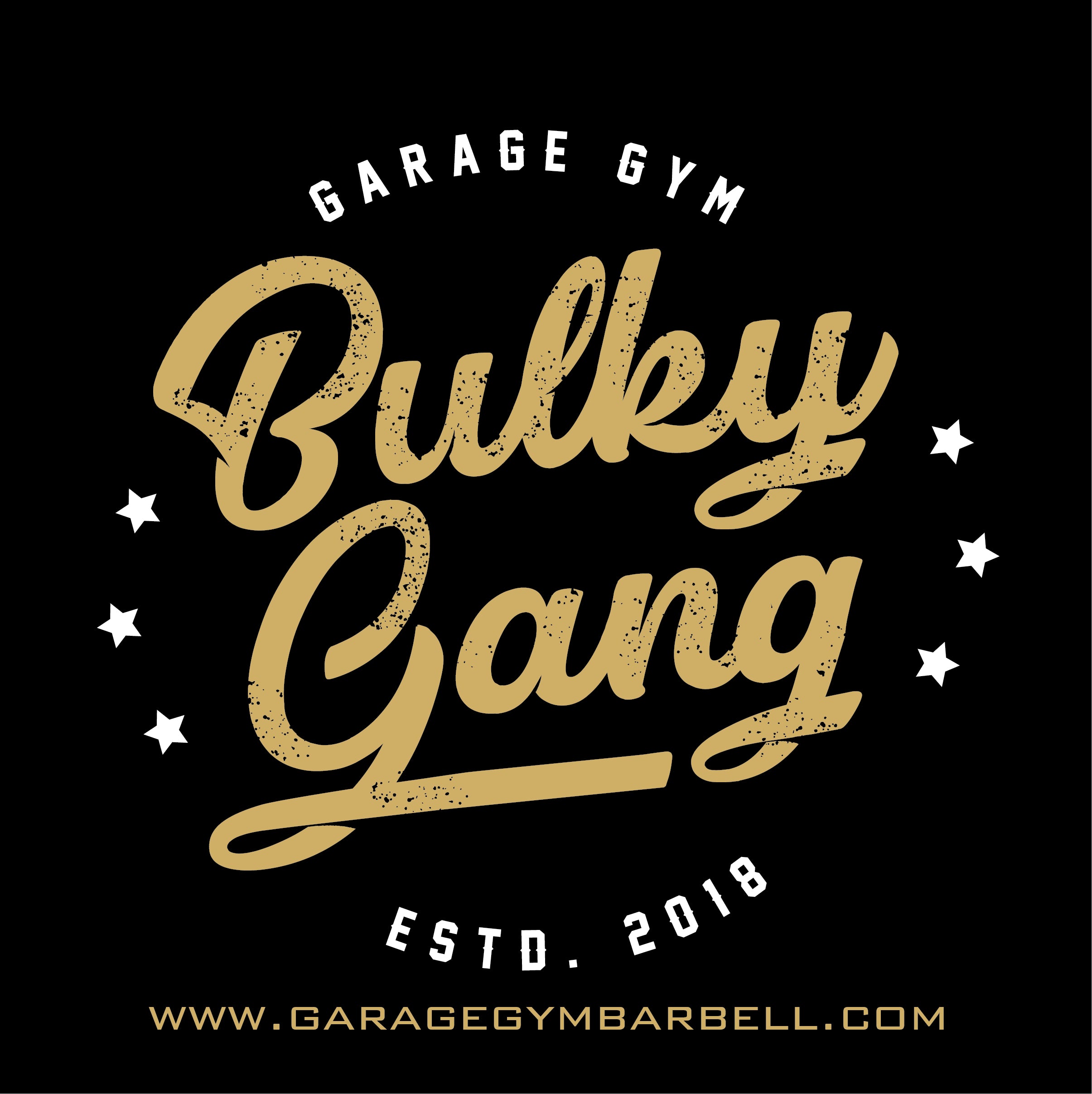 BULKY GANG Banner 3x3 - Garage Gym Barbell
