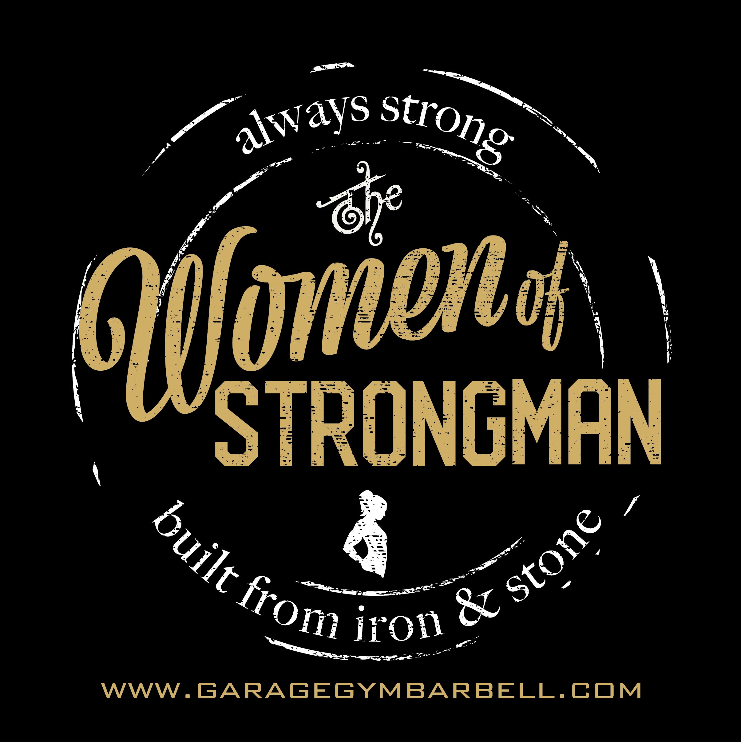 WOMEN OF STRONGMAN Banner 3x3 - Garage Gym Barbell